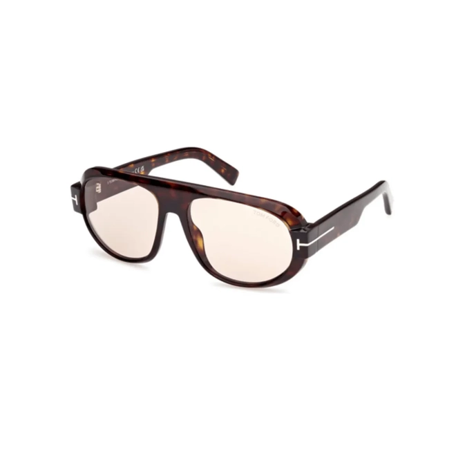 Óculos de Sol Tom Ford FT1102_5952E Acetato Marrom Mesclado com lentes na cor Cinza Fotocromático 1