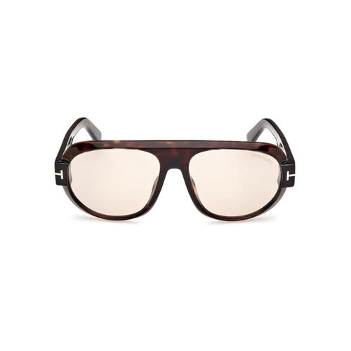 Óculos de Sol Tom Ford FT1102_5952E Acetato Marrom Mesclado com lentes na cor Cinza Fotocromático