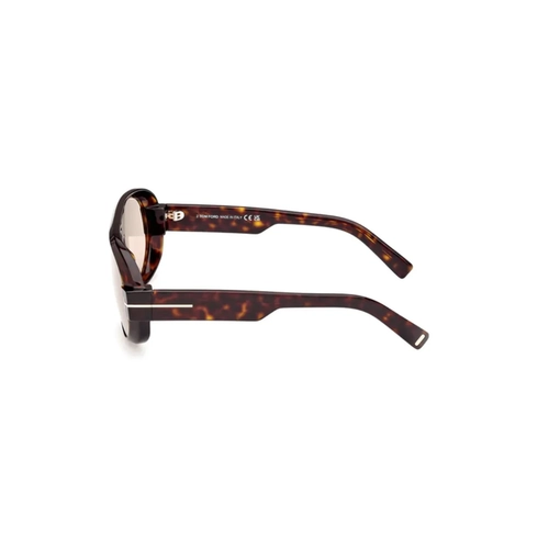 Óculos de Sol Tom Ford FT1102_5952E Acetato Marrom Mesclado com lentes na cor Cinza Fotocromático