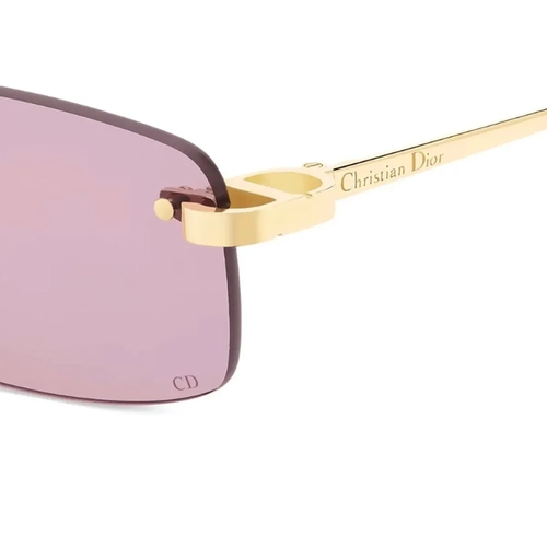 Óculos de Sol Christian Dior CDior S4U CD40203U_5932Y Metal Dourado com lentes na cor Violeta