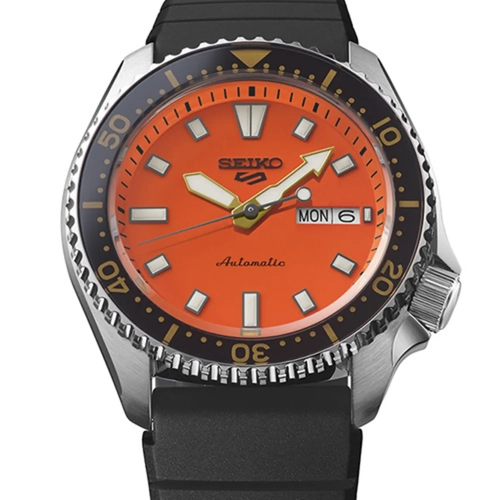 Relógio Seiko SKX 5 Sports Automático - SRPL89B1 O1PX Laranja