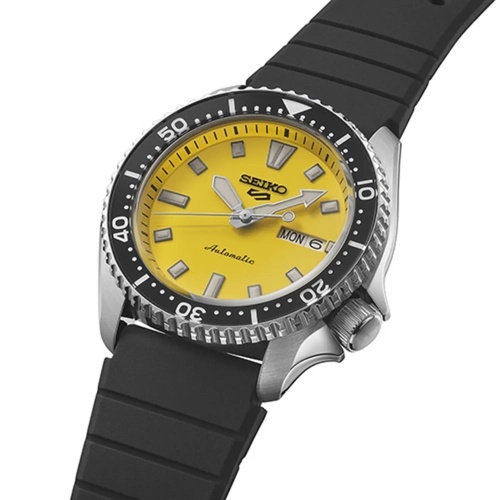 Relógio Seiko SKX 5 Sports Automático - SRPL87B1 Y1PX Amarelo