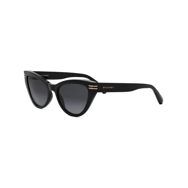 Óculos de Sol Bvlgari BV40048I_5401B Acetato Preto com lentes na cor Cinza Degradê 1