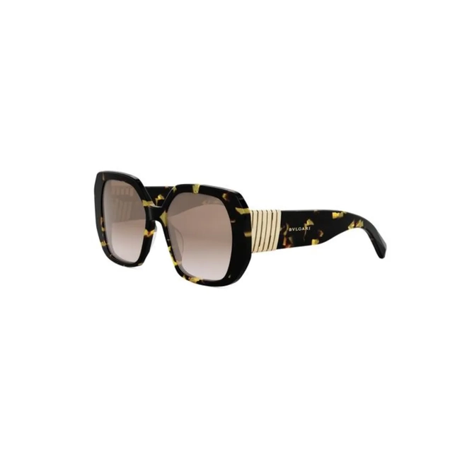 Óculos de Sol Bvlgari BV40058I_5456F Acetato Marrom Mesclado com lentes na cor Marrom Degradê 1