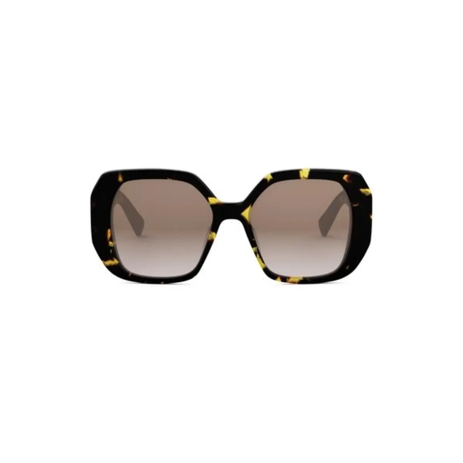 Óculos de Sol Bvlgari BV40058I_5456F Acetato Marrom Mesclado com lentes na cor Marrom Degradê 2