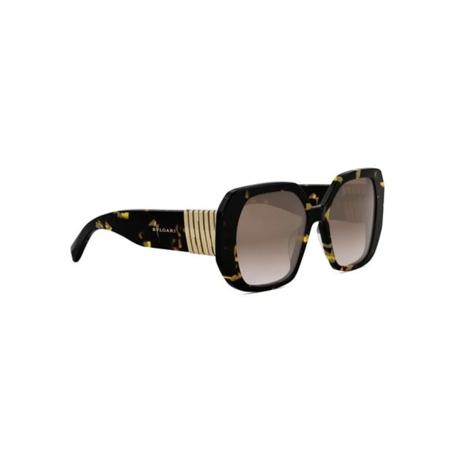Óculos de Sol Bvlgari BV40058I_5456F Acetato Marrom Mesclado com lentes na cor Marrom Degradê 3
