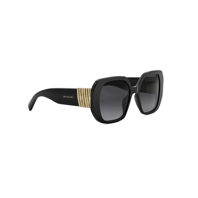 Óculos de Sol Bvlgari BV40058I_5401B Acetato Preto com lentes na cor Cinza Degradê 3
