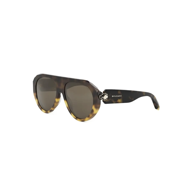 Óculos de Sol Bvlgari BV40060I_5656E Acetato Marrom Mesclado com lentes na cor Marrom 1