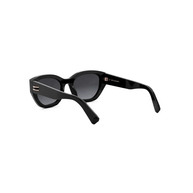 Óculos de Sol Bvlgari BV40061I_5401B Acetato Preto com lentes na cor Cinza Degradê 5