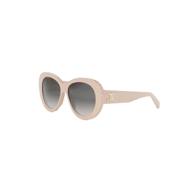 Óculos de Sol Celine Triomphe CL40317U_5574B Acetato Rosa com lentes na cor Cinza Degradê 1