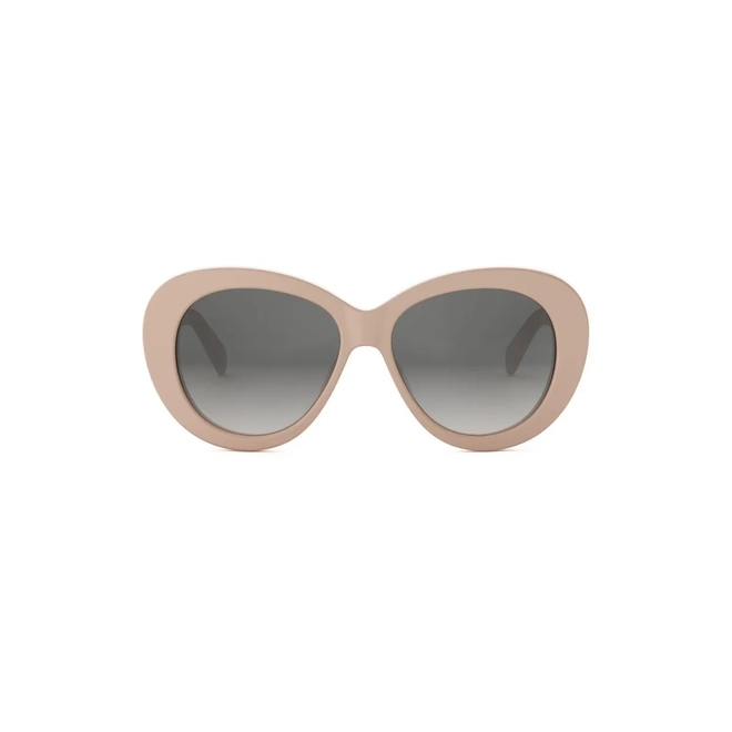 Óculos de Sol Celine Triomphe CL40317U_5574B Acetato Rosa com lentes na cor Cinza Degradê 2