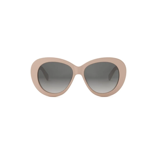 Óculos de Sol Celine Triomphe CL40317U_5574B Acetato Rosa com lentes na cor Cinza Degradê