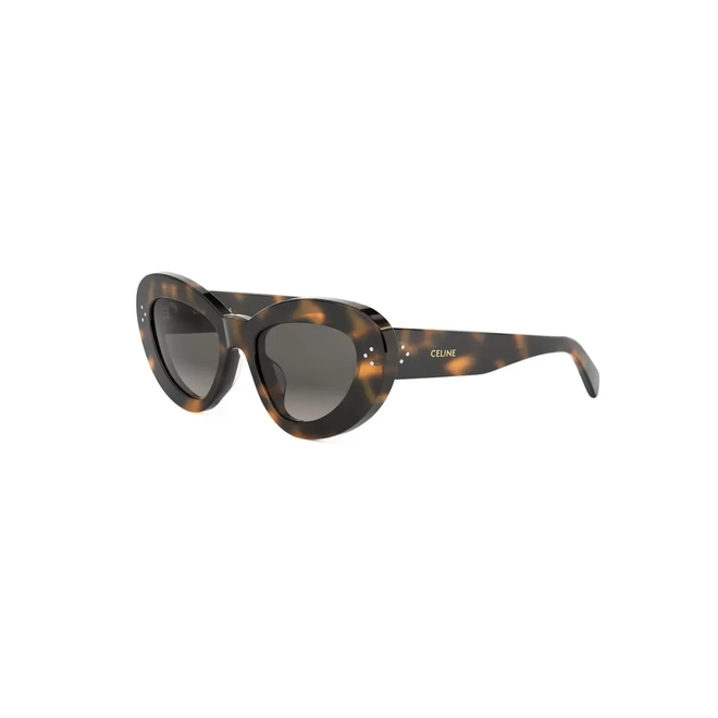 Óculos de Sol Celine CL40320U_5252F Acetato Marrom Mesclado com lentes na cor Cinza Degradê 1
