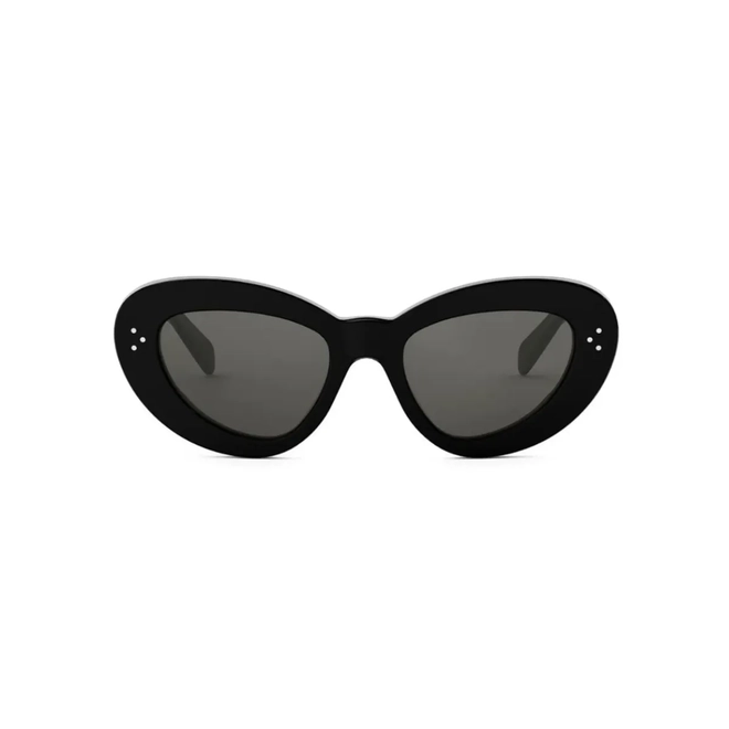 Óculos de Sol Celine CL40320U_5201A Acetato Preto com lentes na cor Fumê 2