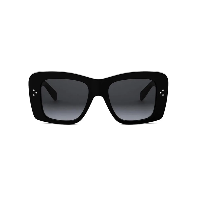 Óculos de Sol Celine CL40321I_5301B Acetato Preto com lentes na cor Fumê Degradê 2