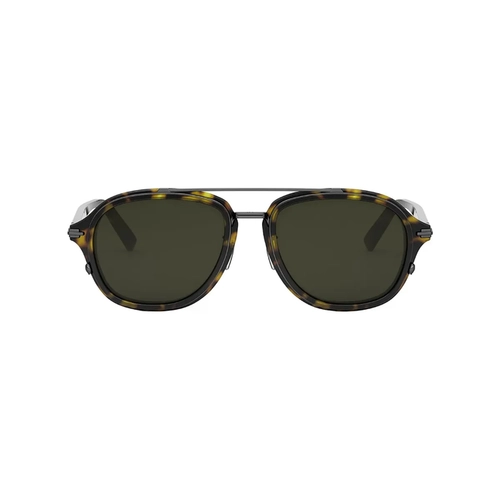 Óculos de Sol Dior Uomo DiorBlackSuit A4U DM40155U_5352N Acetato Marrom Mesclado com lentes na cor Verde