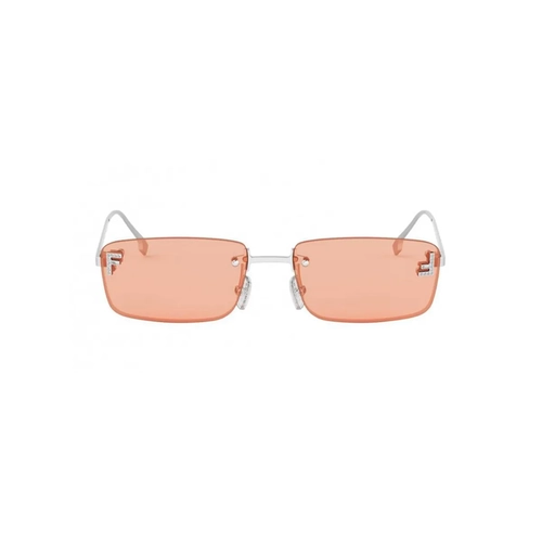 Óculos de Sol Fendi FE4172US_5416J Metal Prateado com lentes na cor Laranja