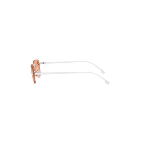 Óculos de Sol Fendi FE4172US_5416J Metal Prateado com lentes na cor Laranja