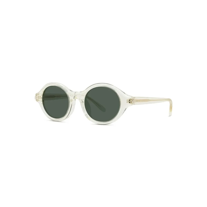Óculos de Sol Loewe LW40162U_4857N Acetato Bege Transparente com lentes na cor Verde 1