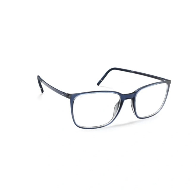 Óculos de Grau Silhouette SPX Illusion 2961/75 4510 55/18 Acetato Azul 3
