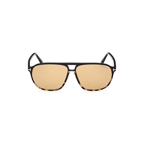 Óculos de Sol Tom Ford FT1026_6105E Acetato Marrom Mesclado com lentes na cor Amarelo