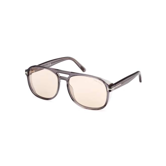 Óculos de Sol Tom Ford FT1022_5820E Acetato Cinza com lentes na cor Marrom Fotocromático 1