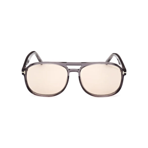 Óculos de Sol Tom Ford FT1022_5820E Acetato Cinza com lentes na cor Marrom Fotocromático