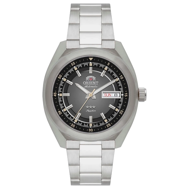Relógio Orient Automático 3 Estrelas Heritage - YN6SS002 G1SX Cinza 1
