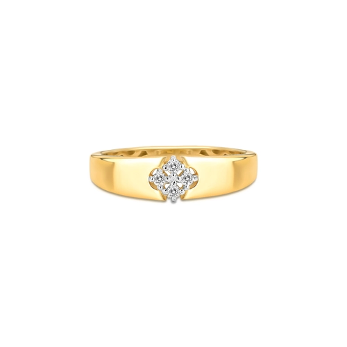 Anel losango de Diamantes ouro 18k aro polido com forro interno
