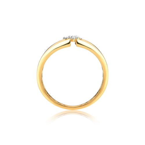 Anel losango de Diamantes ouro 18k aro polido com forro interno