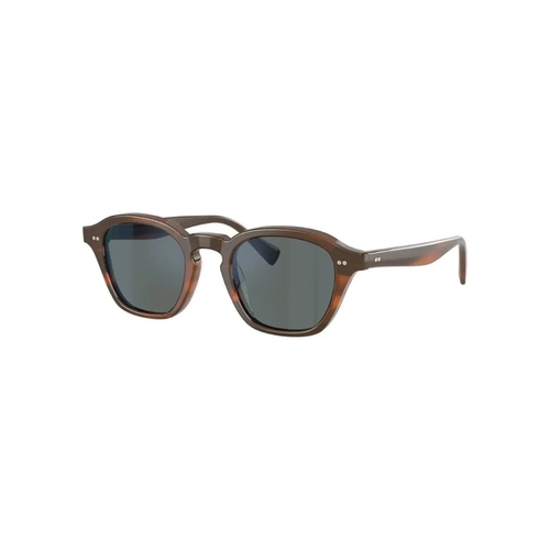 Óculos de Sol Oliver Peoples 0OV5580SU 1753W548 Acetato Marrom Mesclado com lentes na cor Azul Espelhado