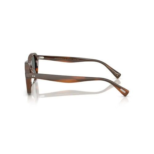 Óculos de Sol Oliver Peoples 0OV5580SU 1753W548 Acetato Marrom Mesclado com lentes na cor Azul Espelhado