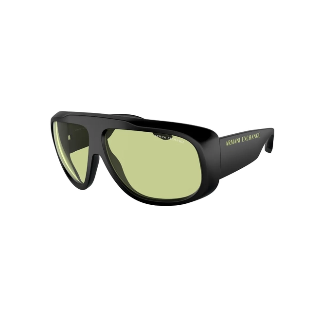 Óculos de Sol Armani Exchange 0AX4143SU 8078/267 Acetato Preto com lentes na cor Verde 1