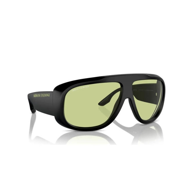 Óculos de Sol Armani Exchange 0AX4143SU 8078/267 Acetato Preto com lentes na cor Verde 3