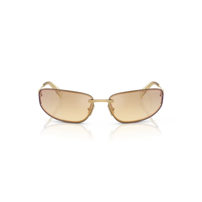 Óculos de Sol Miu Miu 0MU A50S 5AK7R168 Metal Dourado com lentes na cor Amarelo Degradê 2