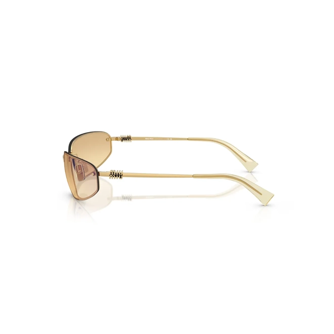 Óculos de Sol Miu Miu 0MU A50S 5AK7R168 Metal Dourado com lentes na cor Amarelo Degradê 3