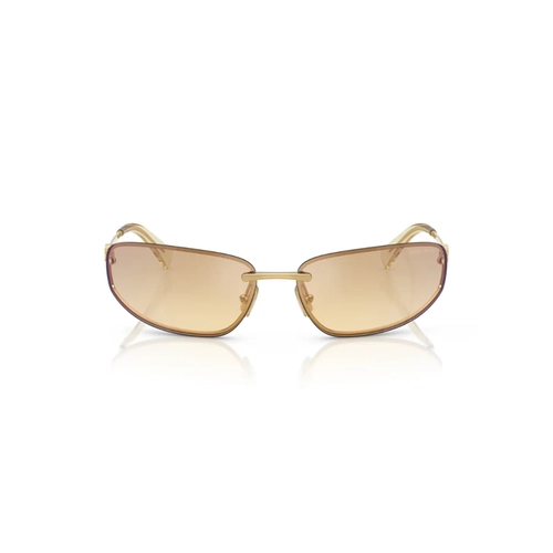 Óculos de Sol Miu Miu 0MU A50S 5AK7R168 Metal Dourado com lentes na cor Amarelo Degradê