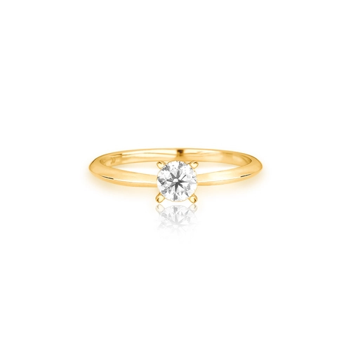 Anel Infinity Diamonds 1 solitário ouro 18k com 40pts de Diamante