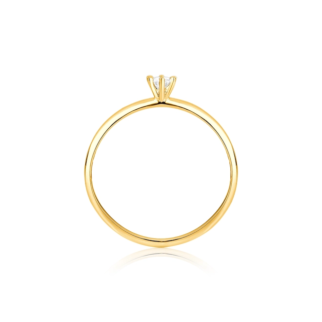 Anel Infinity Diamonds 2 solitário ouro18k com 10pts de Diamante 2