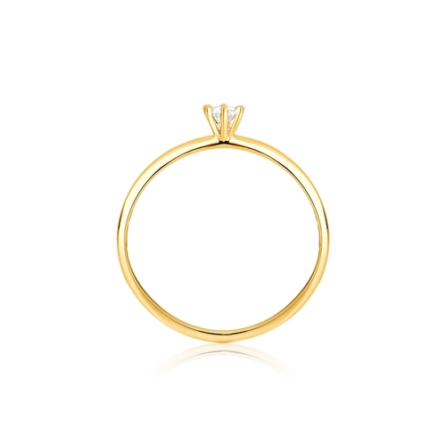 Anel Infinity Diamonds 2 solitário ouro18k com 10pts de Diamante
