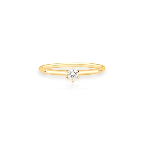 Anel Infinity Diamonds 2 solitário ouro18k com 10pts de Diamante