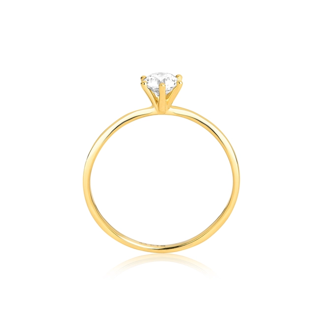 Anel Infinity Diamonds 2 ouro 18k solitário com 40pts de Diamantes 2