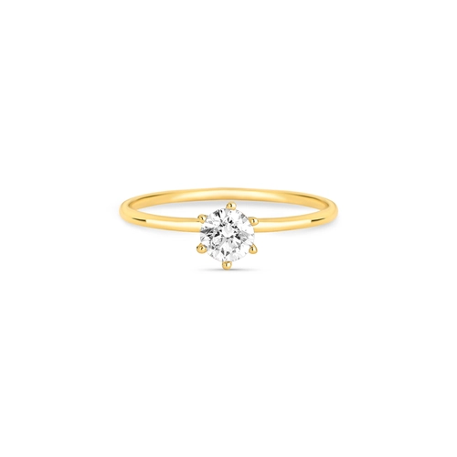 Anel Infinity Diamonds 2 ouro 18k solitário com 40pts de Diamantes