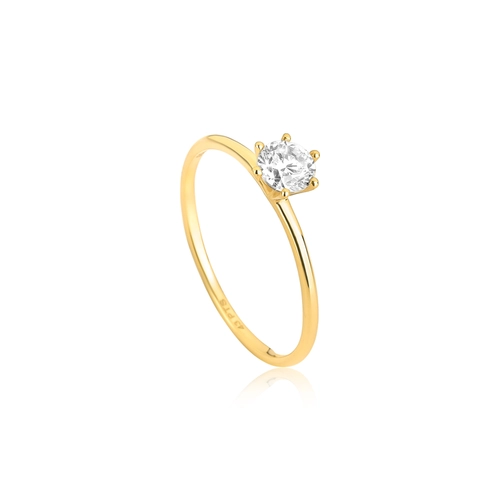 Anel Infinity Diamonds 2 ouro 18k solitário com 40pts de Diamantes