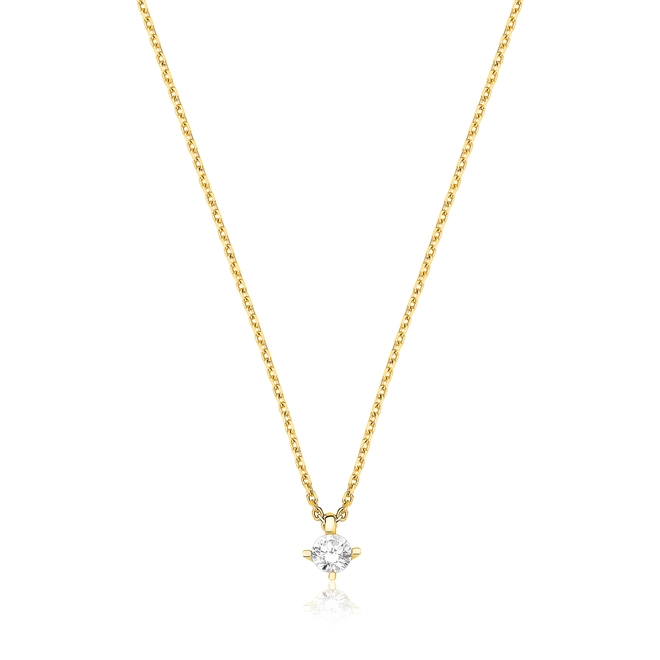 Gargantilha Infinity Diamonds 1 ponto de luz ouro 18k com 20pts de Diamantes 1