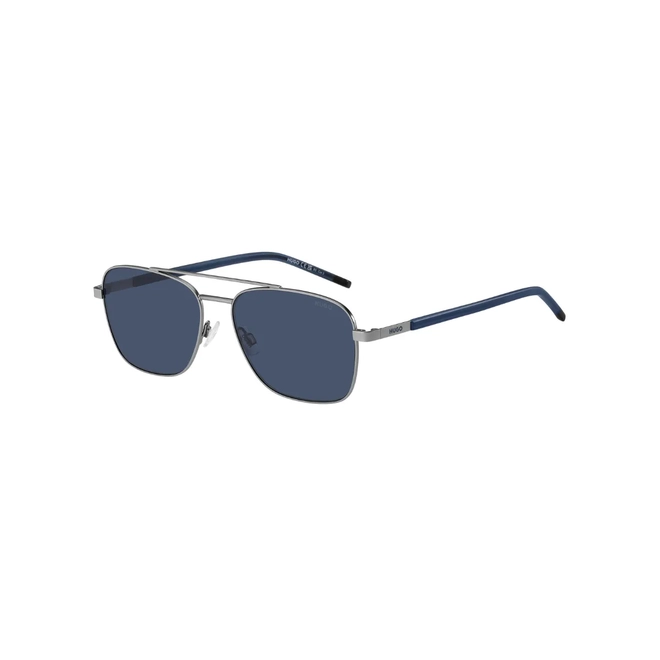 Óculos de Sol Hugo Boss HG 1269/S R81 57KU Metal Cinza com lentes na cor Azul 1