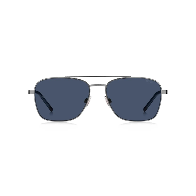 Óculos de Sol Hugo Boss HG 1269/S R81 57KU Metal Cinza com lentes na cor Azul 2
