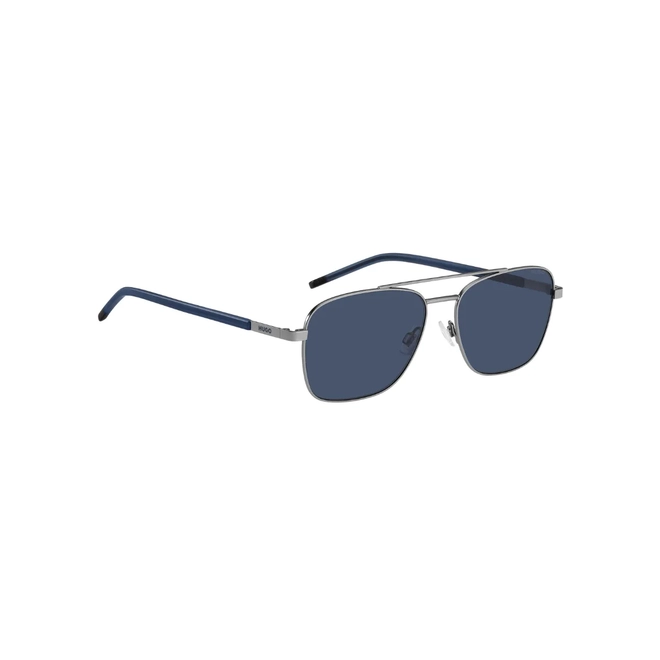 Óculos de Sol Hugo Boss HG 1269/S R81 57KU Metal Cinza com lentes na cor Azul 3