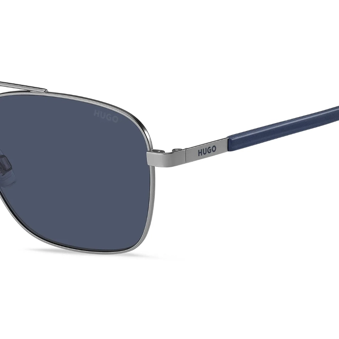 Óculos de Sol Hugo Boss HG 1269/S R81 57KU Metal Cinza com lentes na cor Azul 4