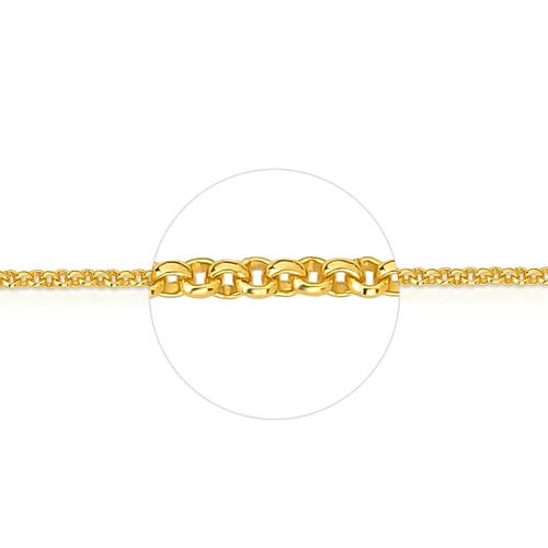 Corrente For me Elo Português prata 925 com banho dourado 45/50MM